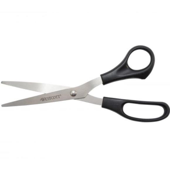 New Westcott 8" All Purpose Value Scissors Black Colored - Picture 3 of 12